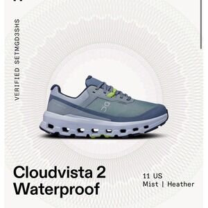On Running Cloudvista 2 Waterproof Womens Shoes 11 Mist Heather Grey 3WE30162856